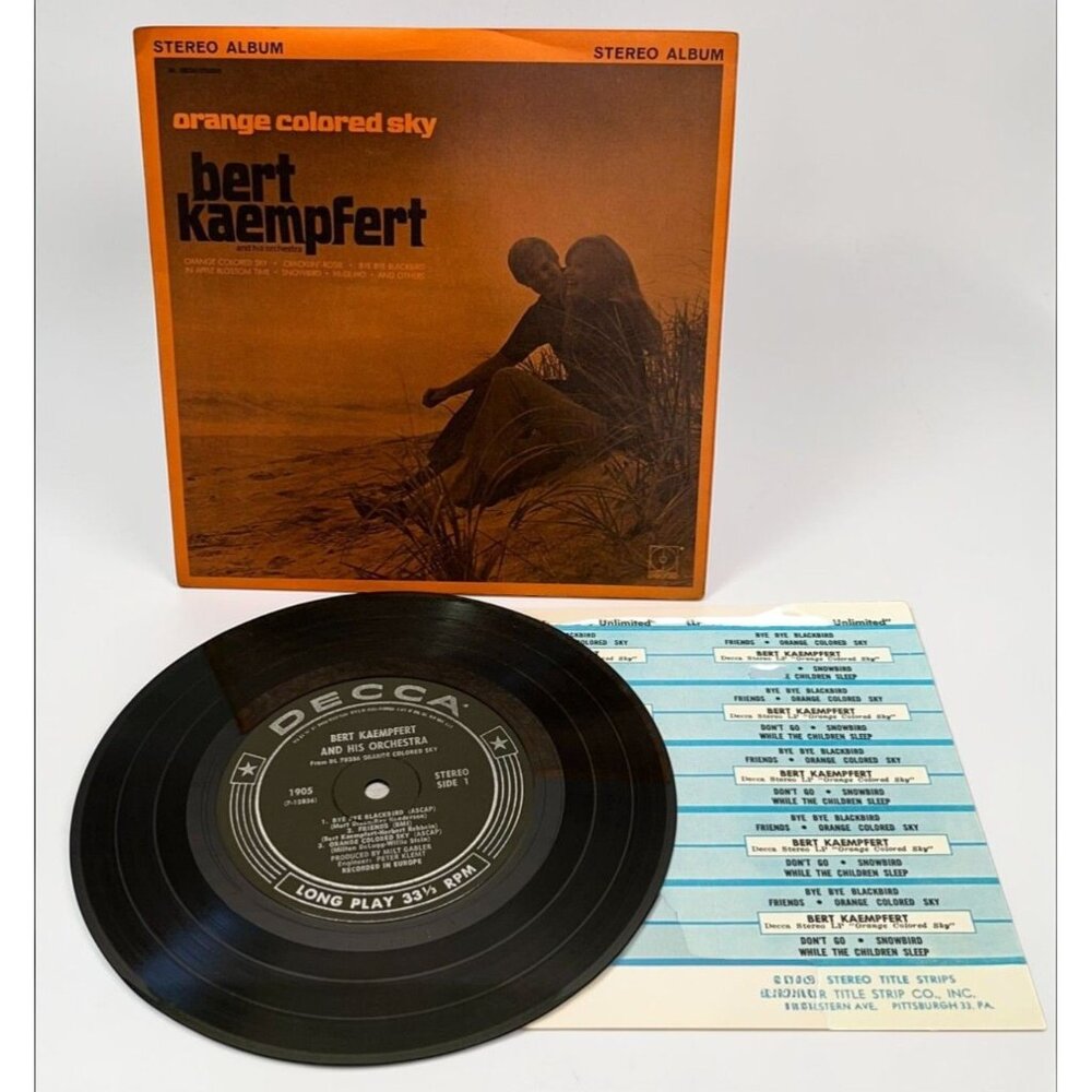 Bert Kaempfert Orange Colored Sky Compact 33 Jukebox Vinyl Swing Band Jazz DECCA